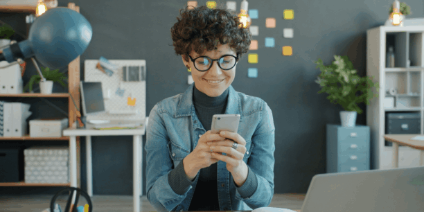 Woman with cell phone