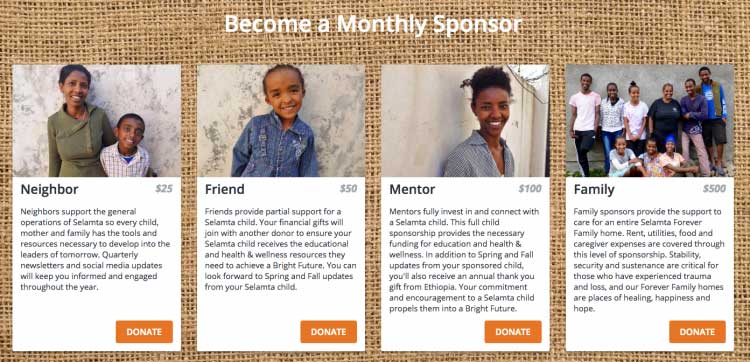 SELAMTA MONTHLY GIVING PROGRAM