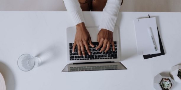 Woman Typing