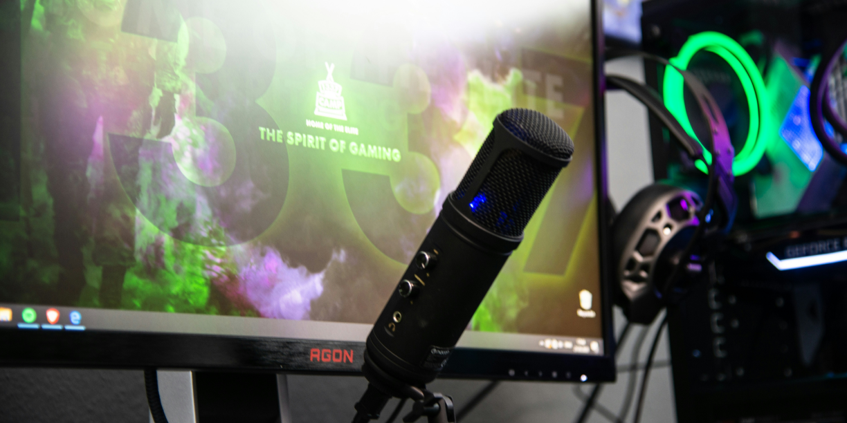 Twitch charity stream on a desktop computer
