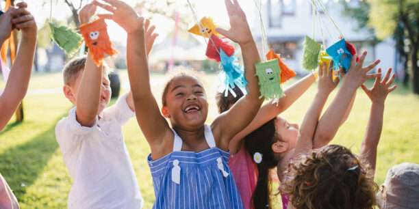 Children playing at an event
