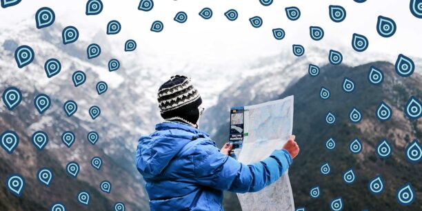 A traveler with a map