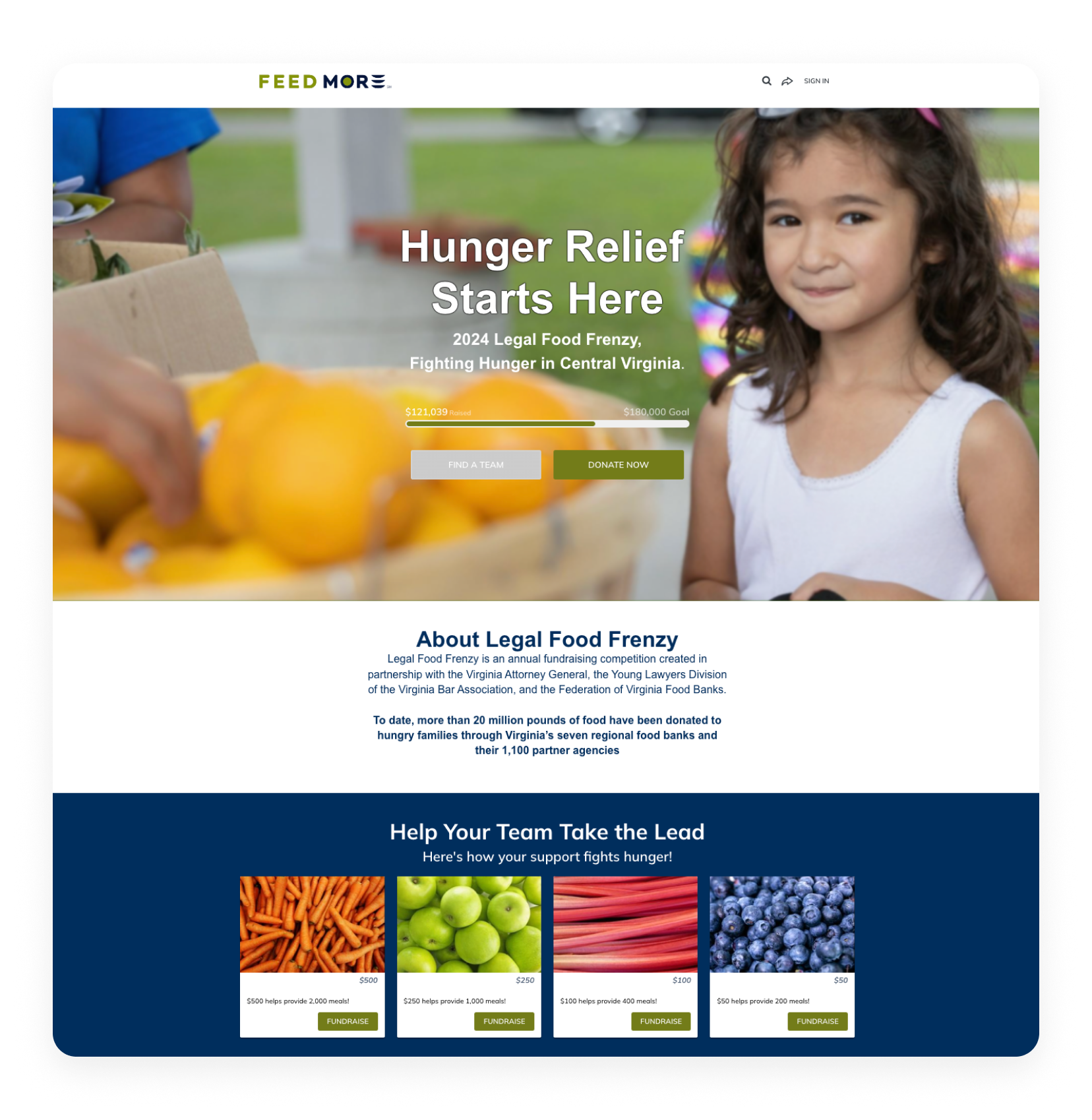 Feed More’s Legal Food Frenzy fundraiser