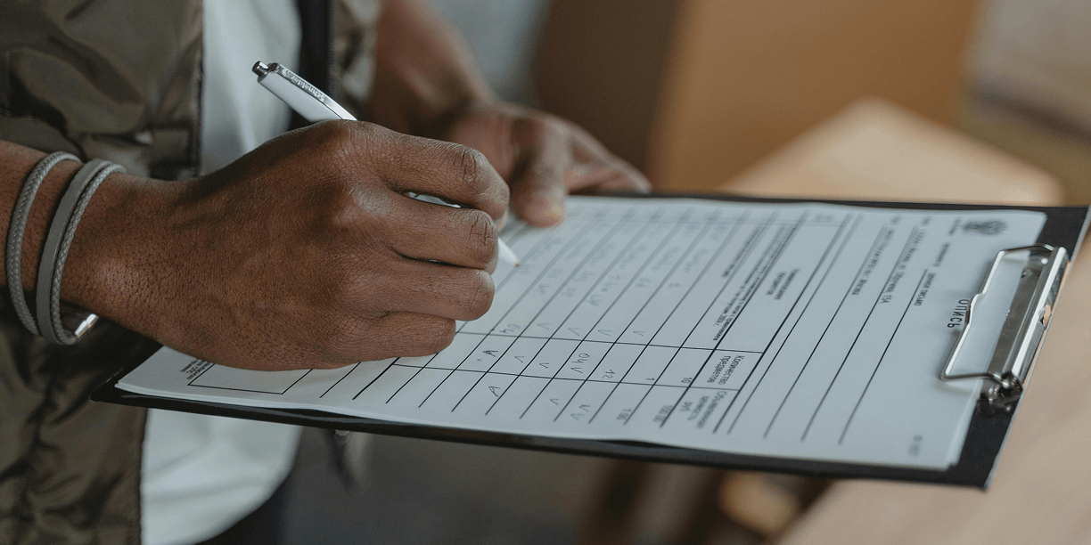 writing on checklist