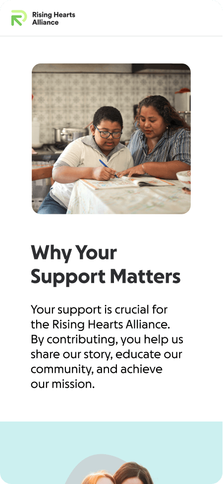 donation page without a sticky donate button