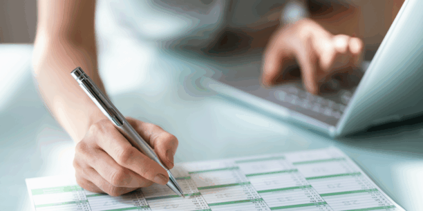 Woman with a calendar