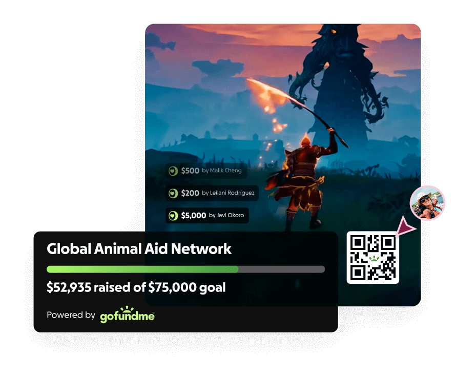 Live stream with a QR code example