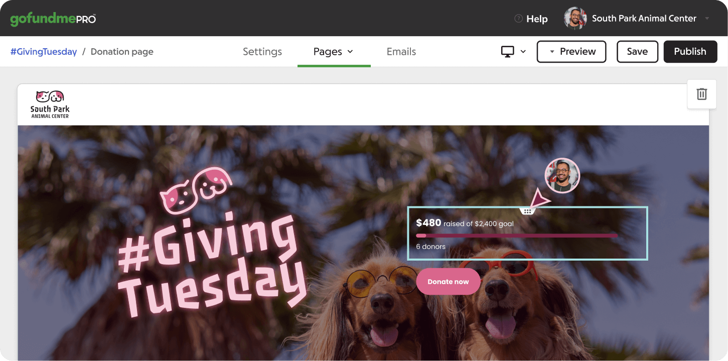Flexible Nonprofit Donation Pages | GoFundMe Pro