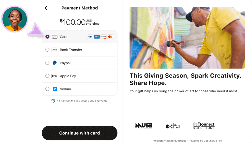 View of Nonprofit Payment Processing Made Easy | GoFundMe Pro