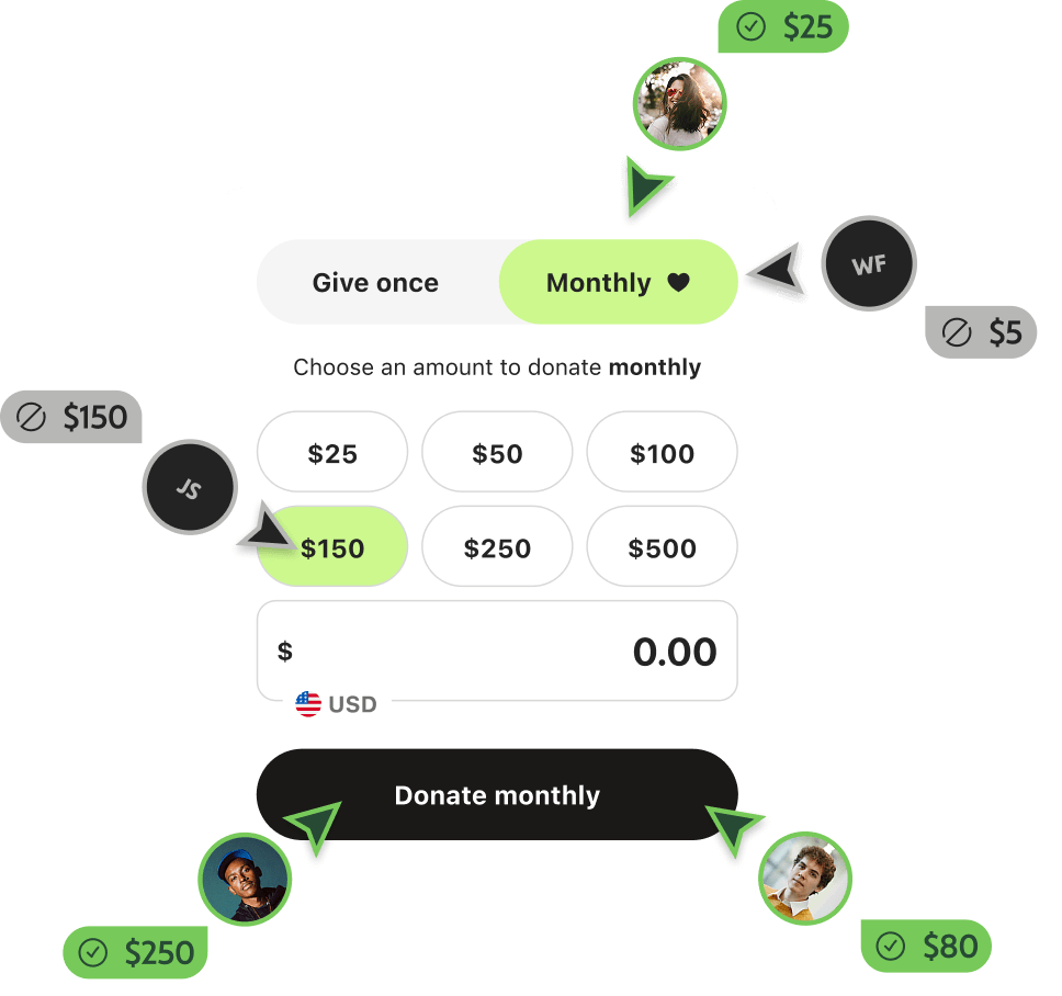 Recurring giving example