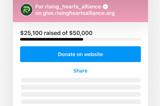 Donation bar example