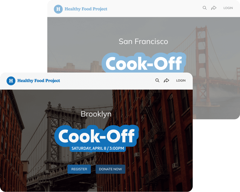 Cook-Off fundraising example