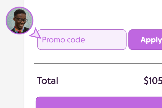 Promo code entry