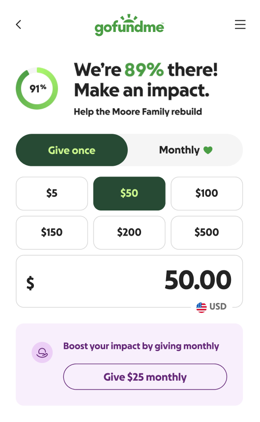 Give monthly example