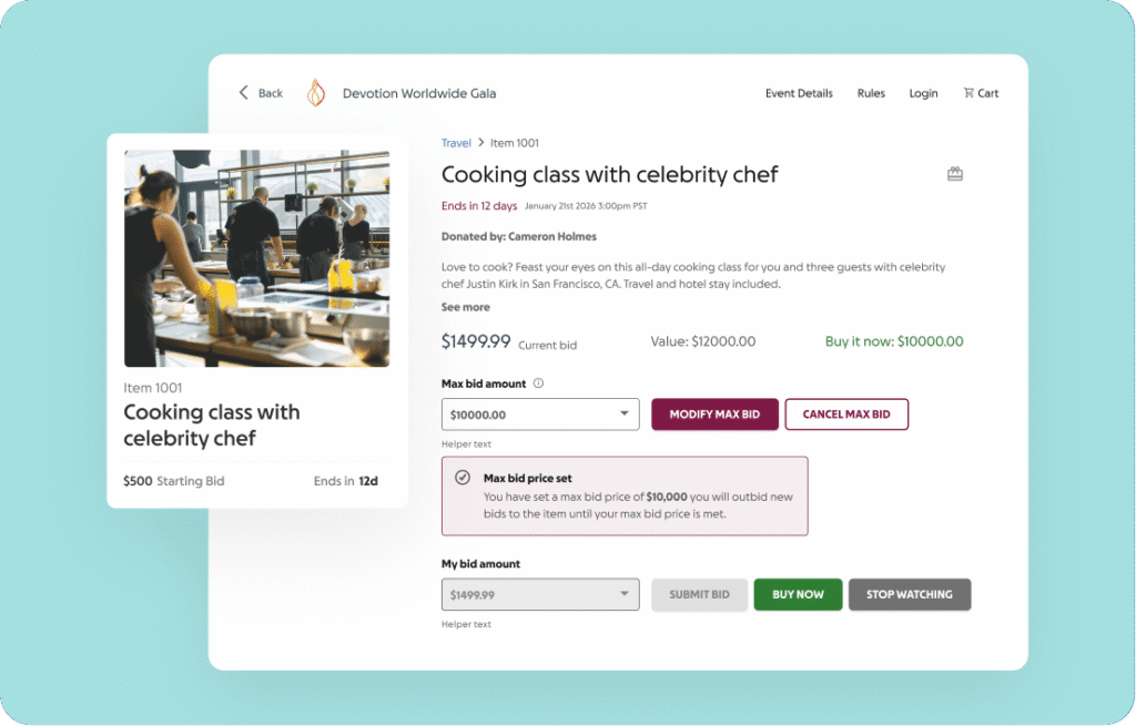 online bidding example