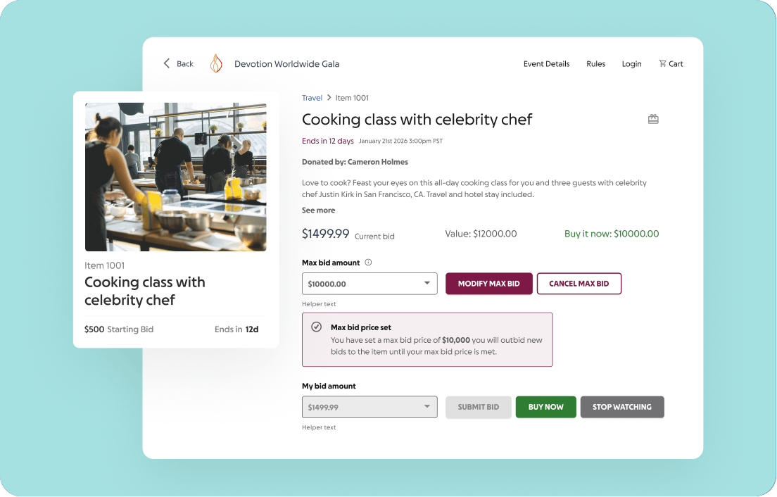 online bidding example
