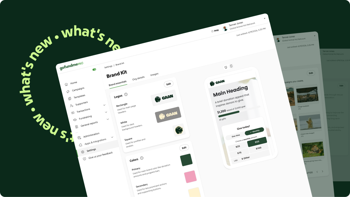 Built to move fundraising forward: What’s new on GoFundMe Pro