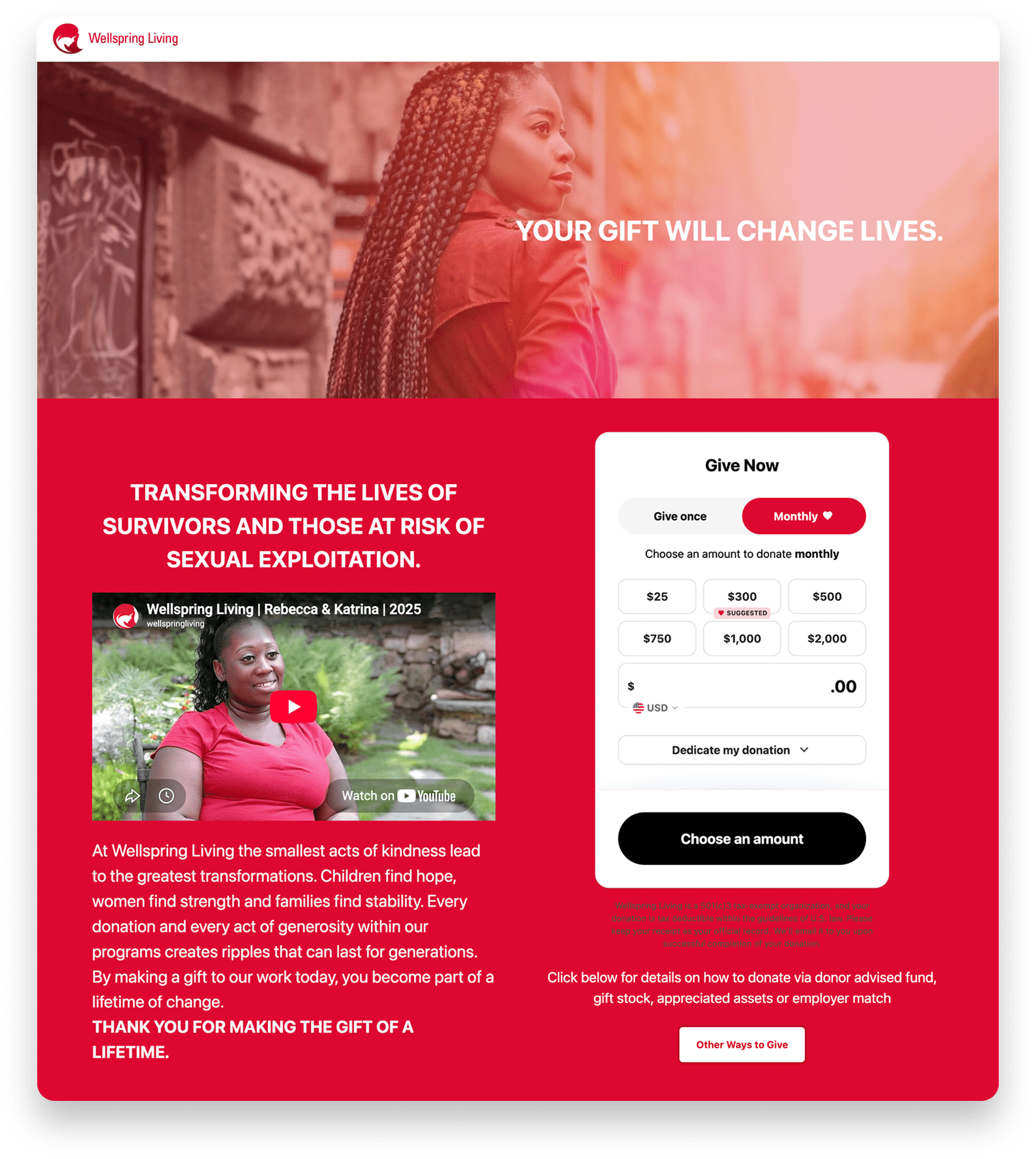 Jump Landing Pattern How Wellspring Living increased one-time gift size and donation volume ...